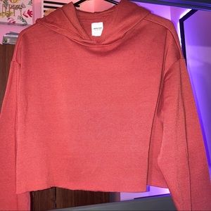 Red Cropped Hoodie